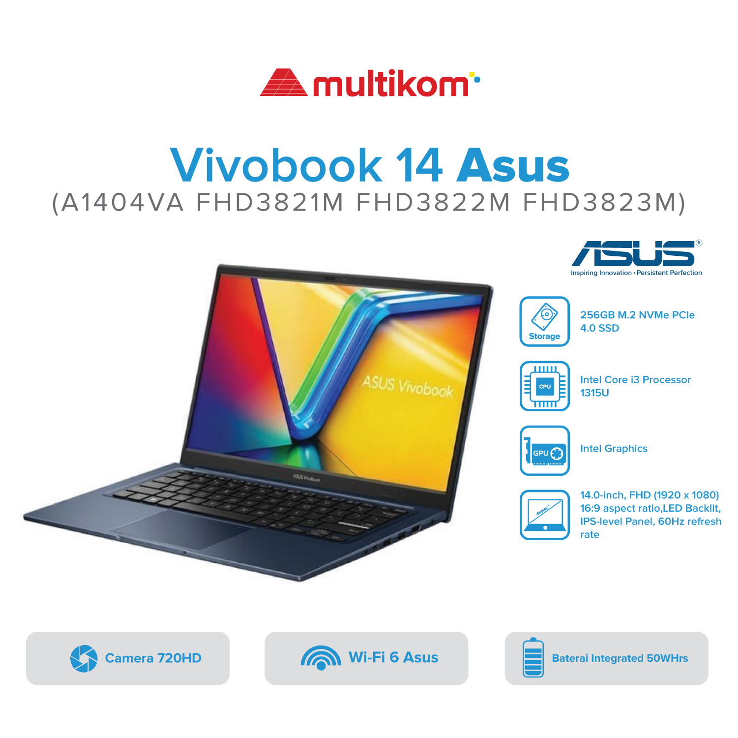Asus Vivobook 14 A1404VA Intel i3 1315U