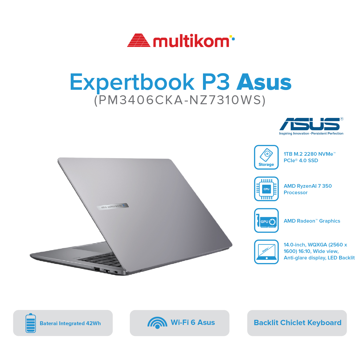 Asus ExpertBook P3 PM3406CKA-NZ7310WS Ryzen AI 7 350 - Image 4