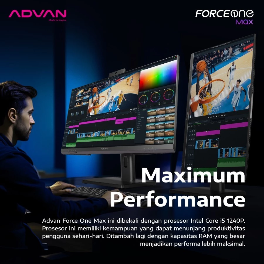 AIO All-in-One PC ADVAN Force One Max I5-1235U - Image 5
