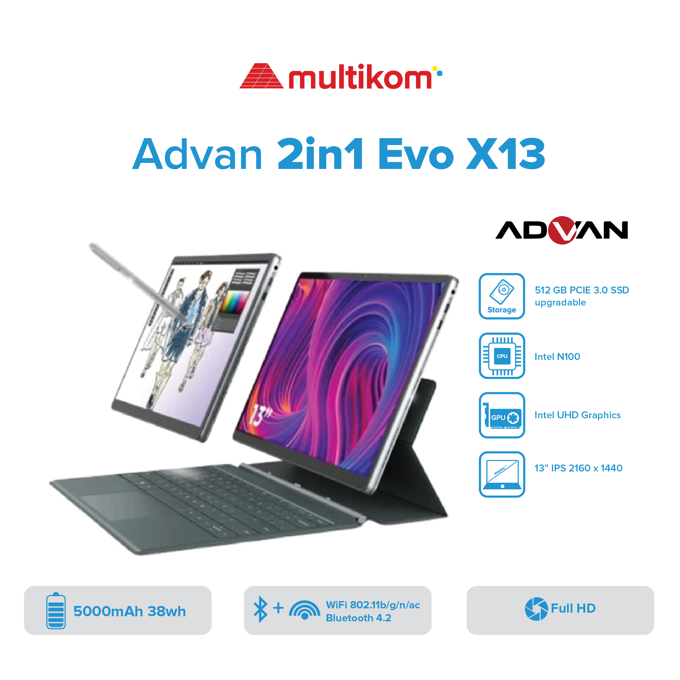 Advan Laptop 2in1 Evo X13 - Image 5